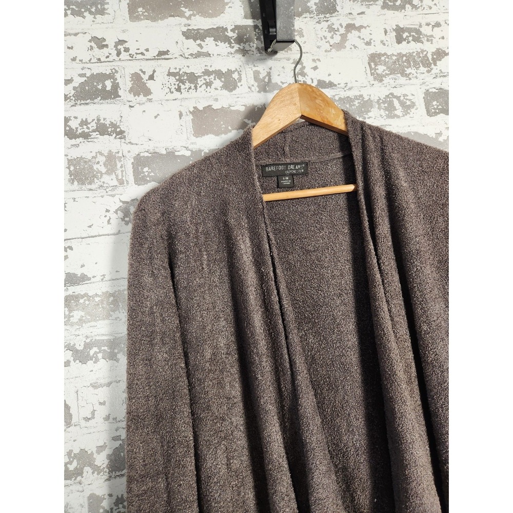 Barefoot Dreams Cardigan Womens S/M Brown CozyChic Lite Open Front Wrap Lounge - Picture 5 of 16